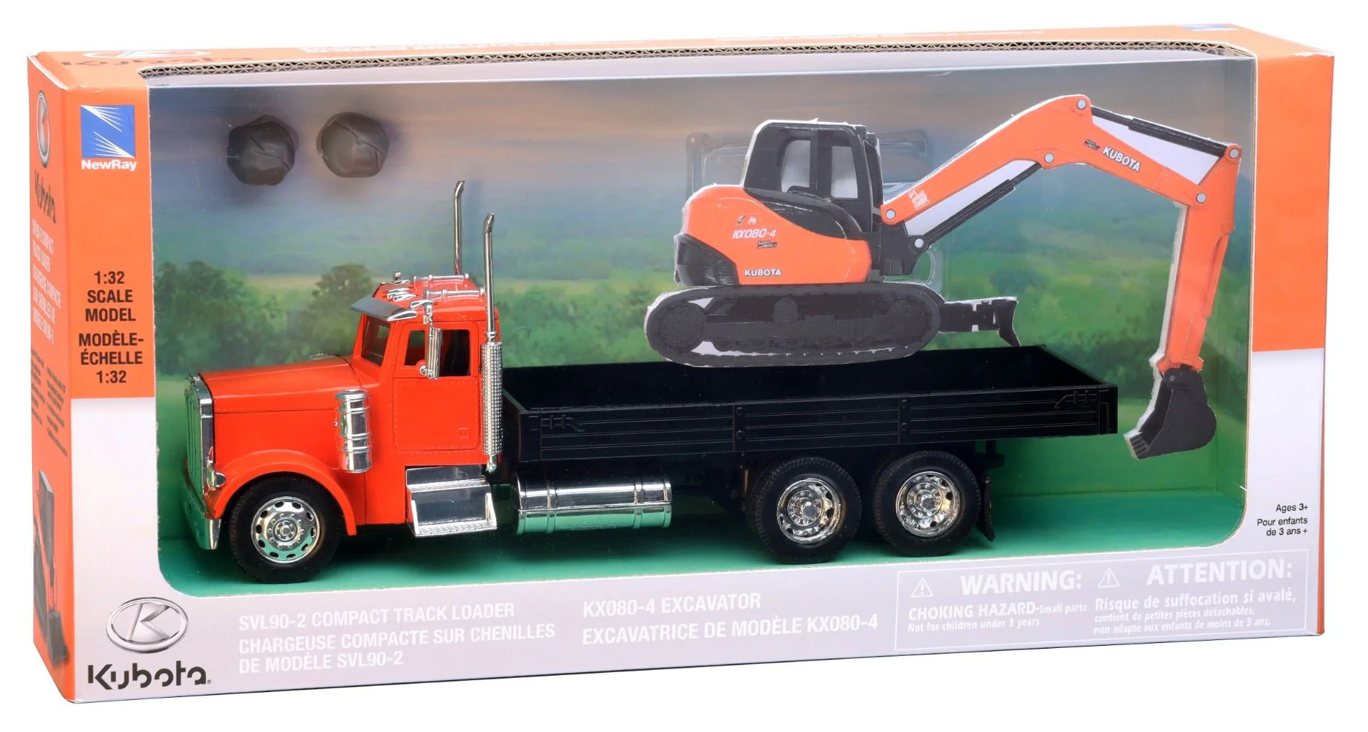 Kubota - Flatbed Truck with Excavator