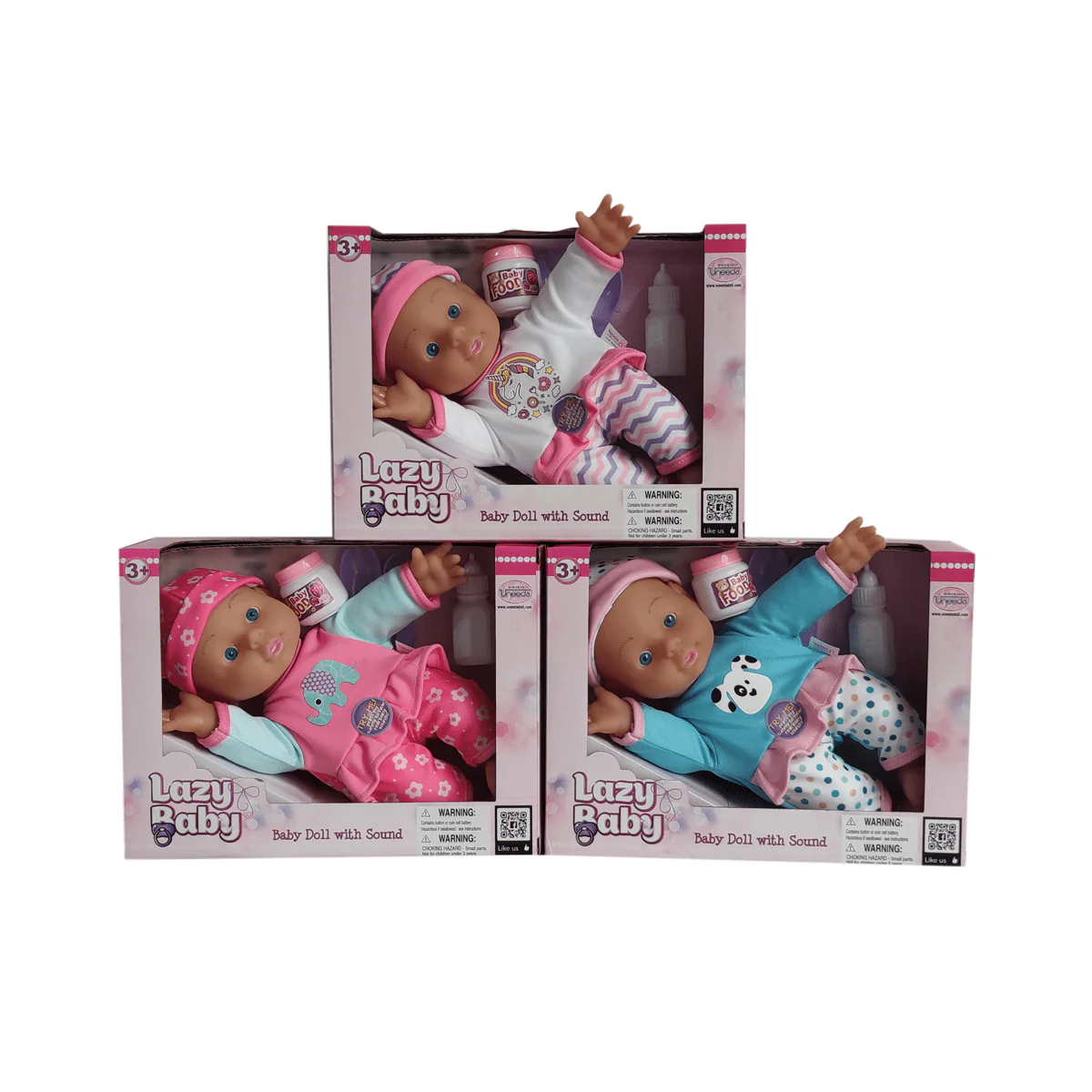 11in Lazy Baby Doll With milk Bottle - 4 Sounds - Image 4