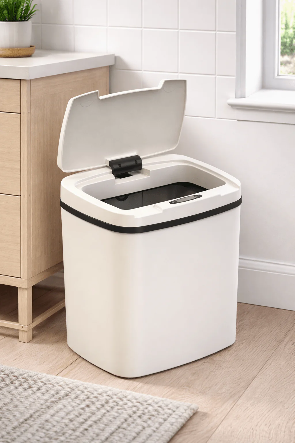 15L Motion Sensor Trash Bin with ABS Lid - Image 3