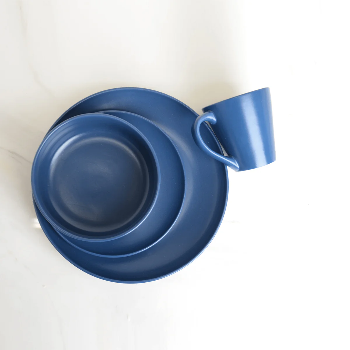 16-Piece Dinnerware Set | Matte Midnight Blue Glazed - Image 3