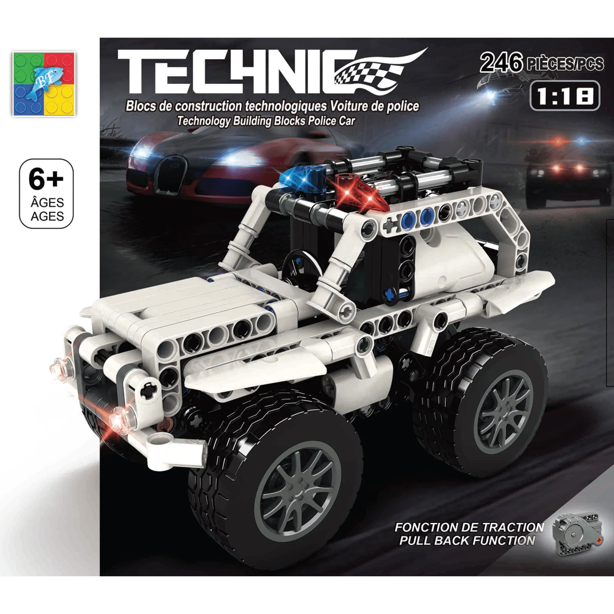 246pc White Police Jeep