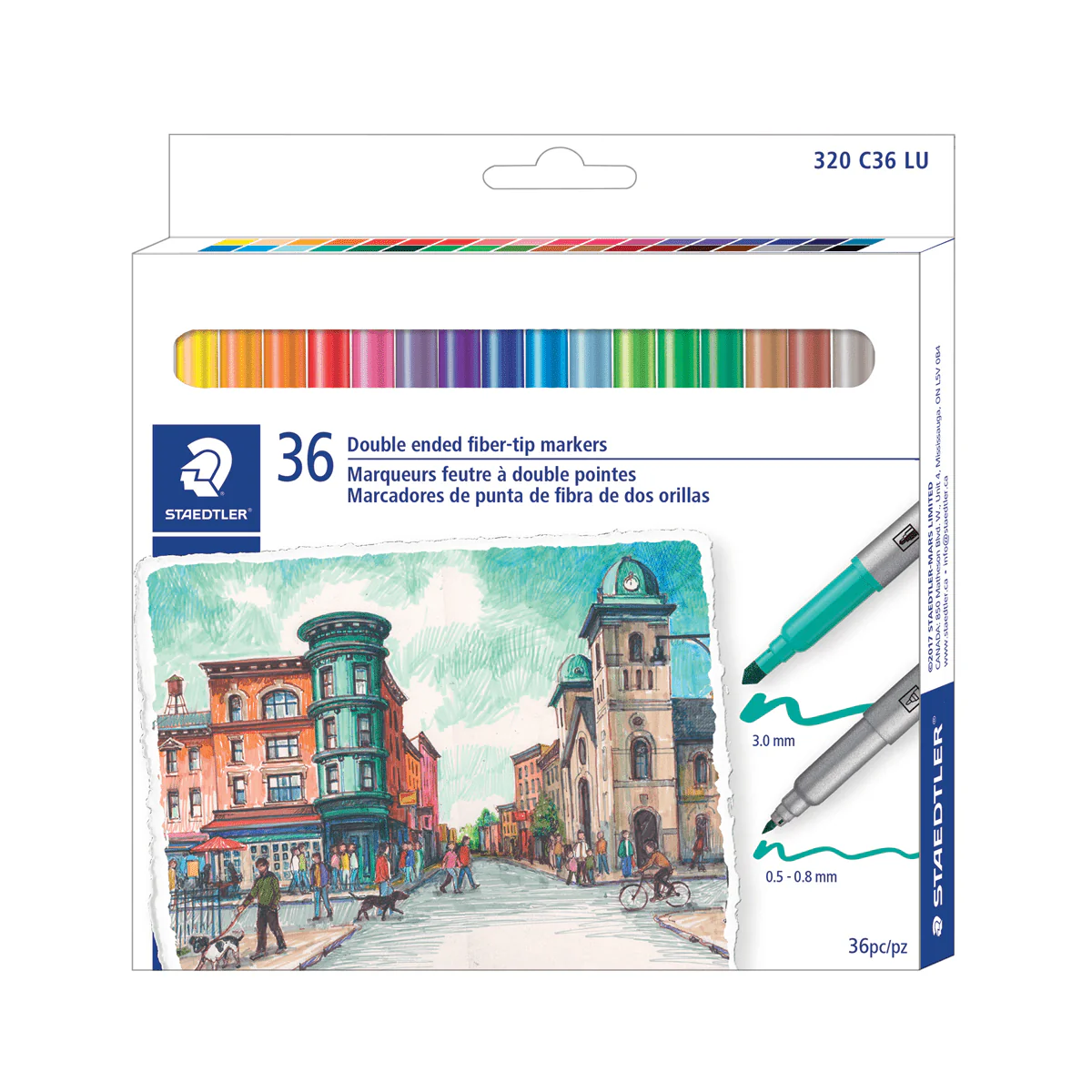36 Double Ended Felt Markers
