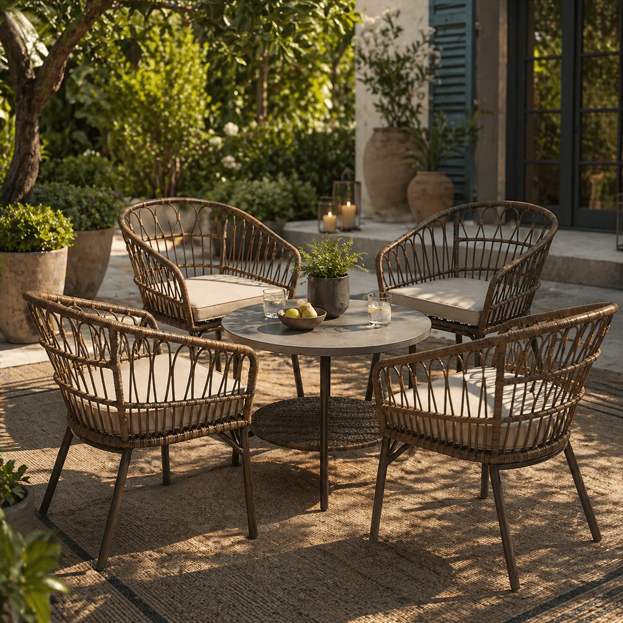 5-Piece Patio Set with Table and Chairs