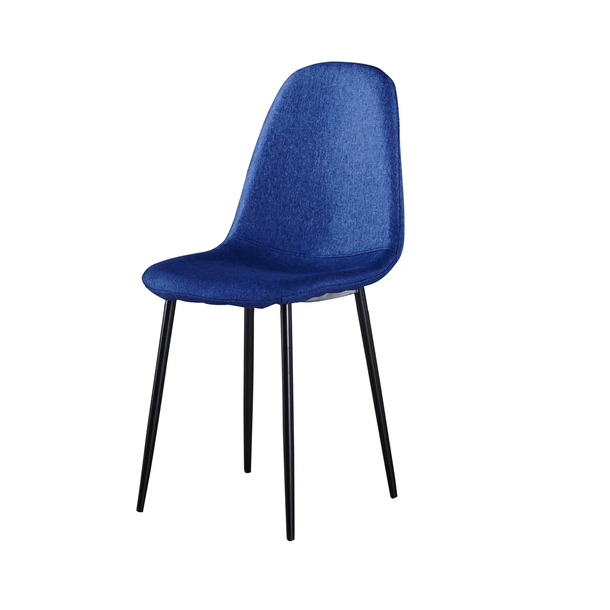 5pc Dining Set With glass Table And 4 Blue Chairs - Image 2