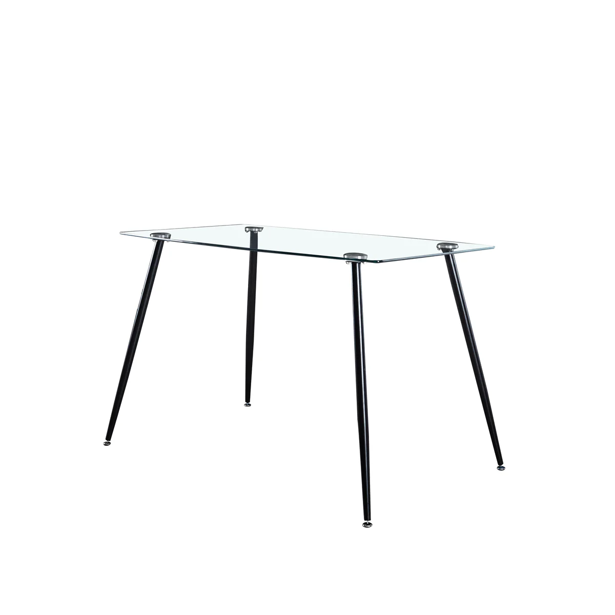 5pc Dining Set With glass Table And 4 Blue Chairs - Image 3