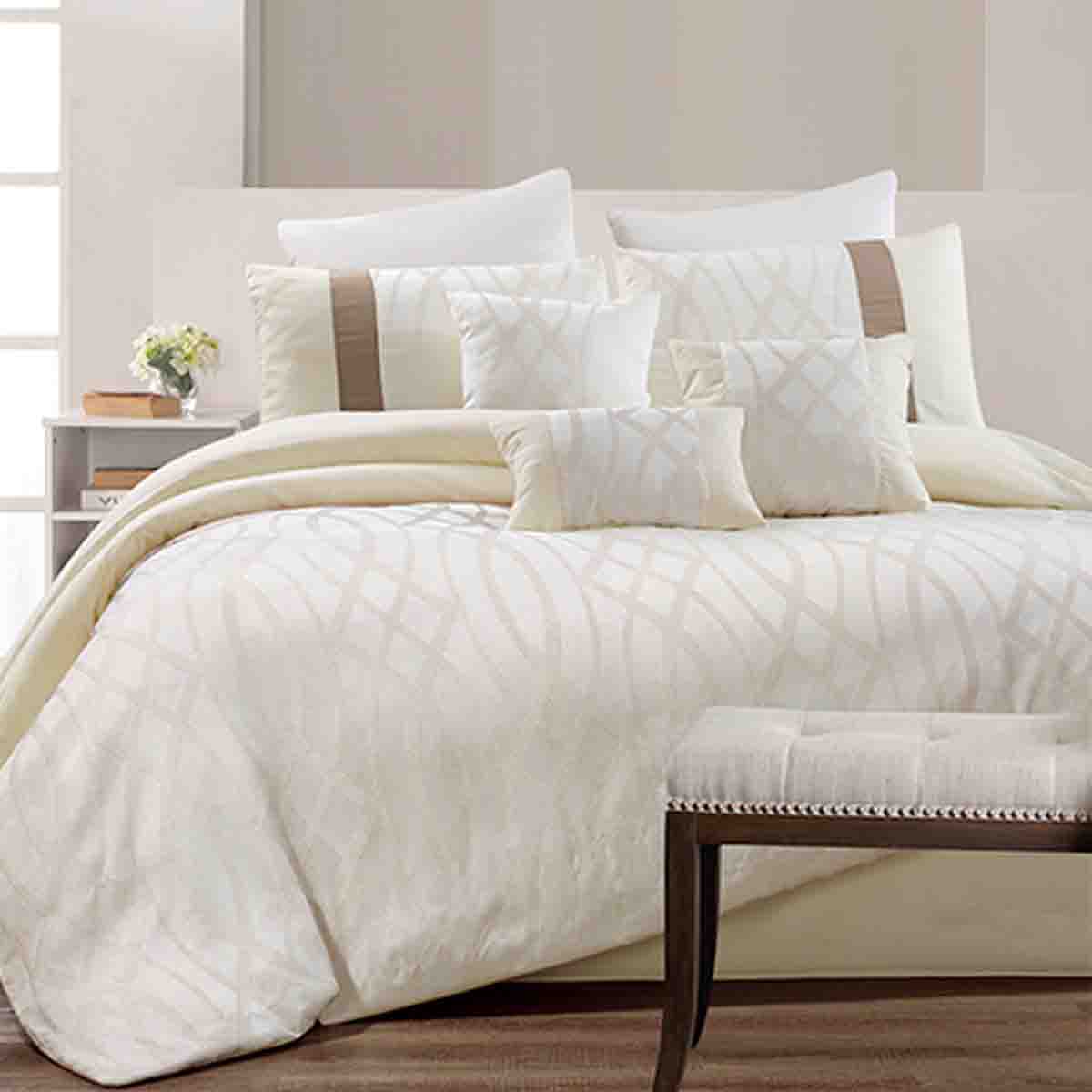 6pc Jacquard Comforter Set