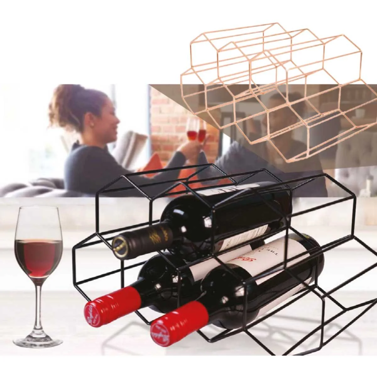 7 Bottle Wine Rack - Image 2
