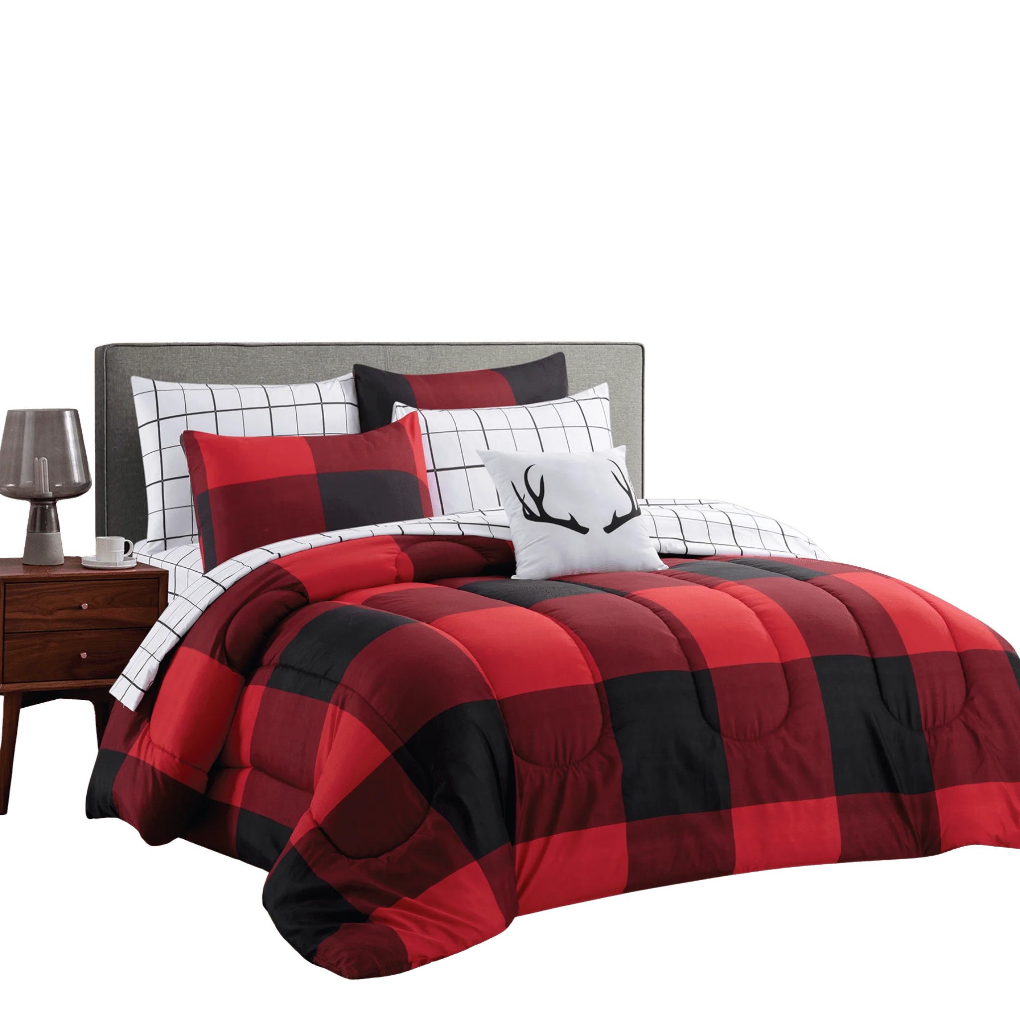 Lodge Plaid Comforter Set – 8 Pieces (Queen) - Image 2