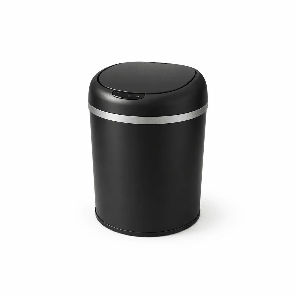9L Motion Sensor Trash Can – Black Touchless Waste Bin