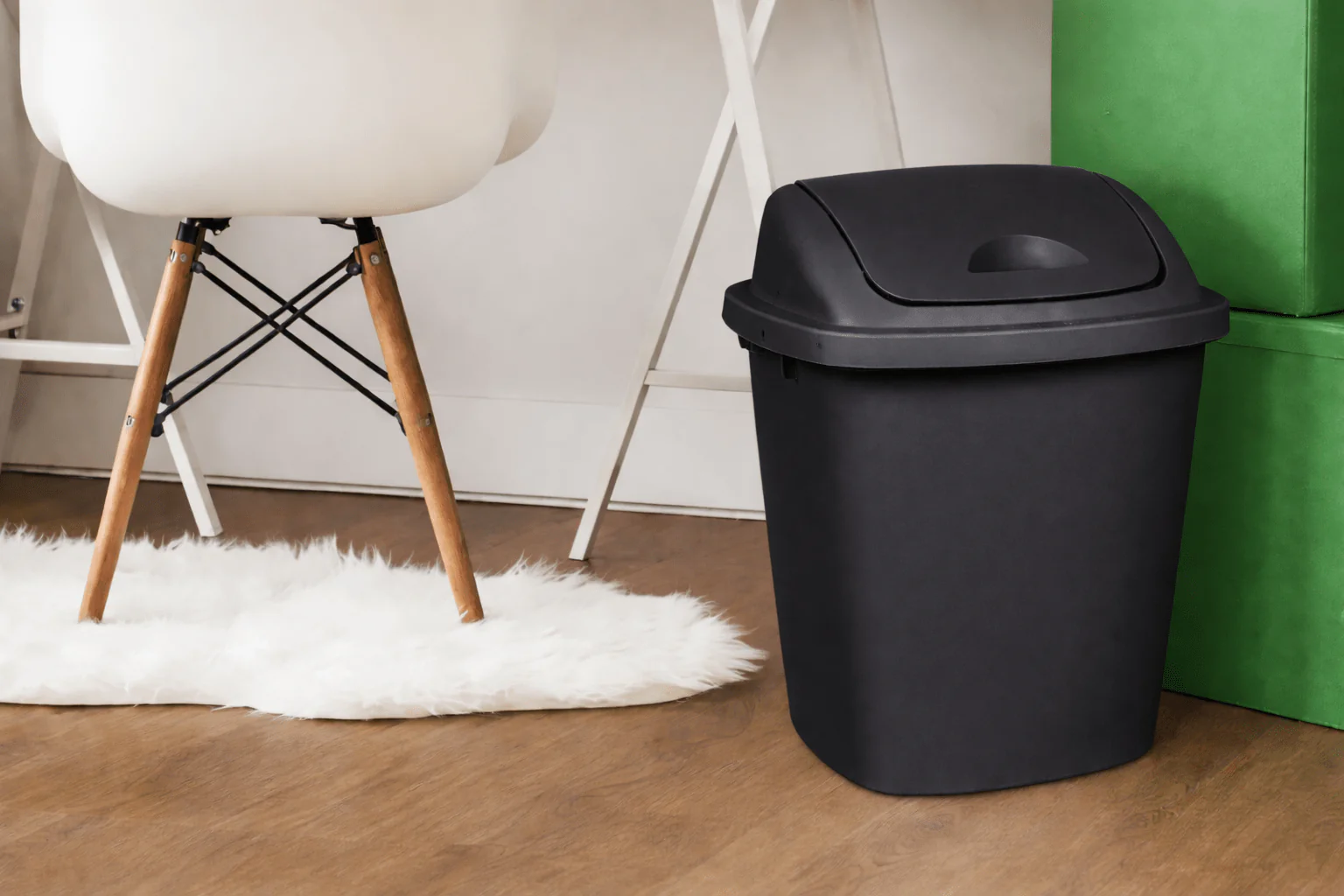 40L Swing Lid Trash Can - Image 4
