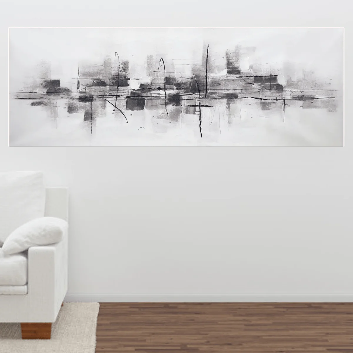 Abstract Black & White Canvas