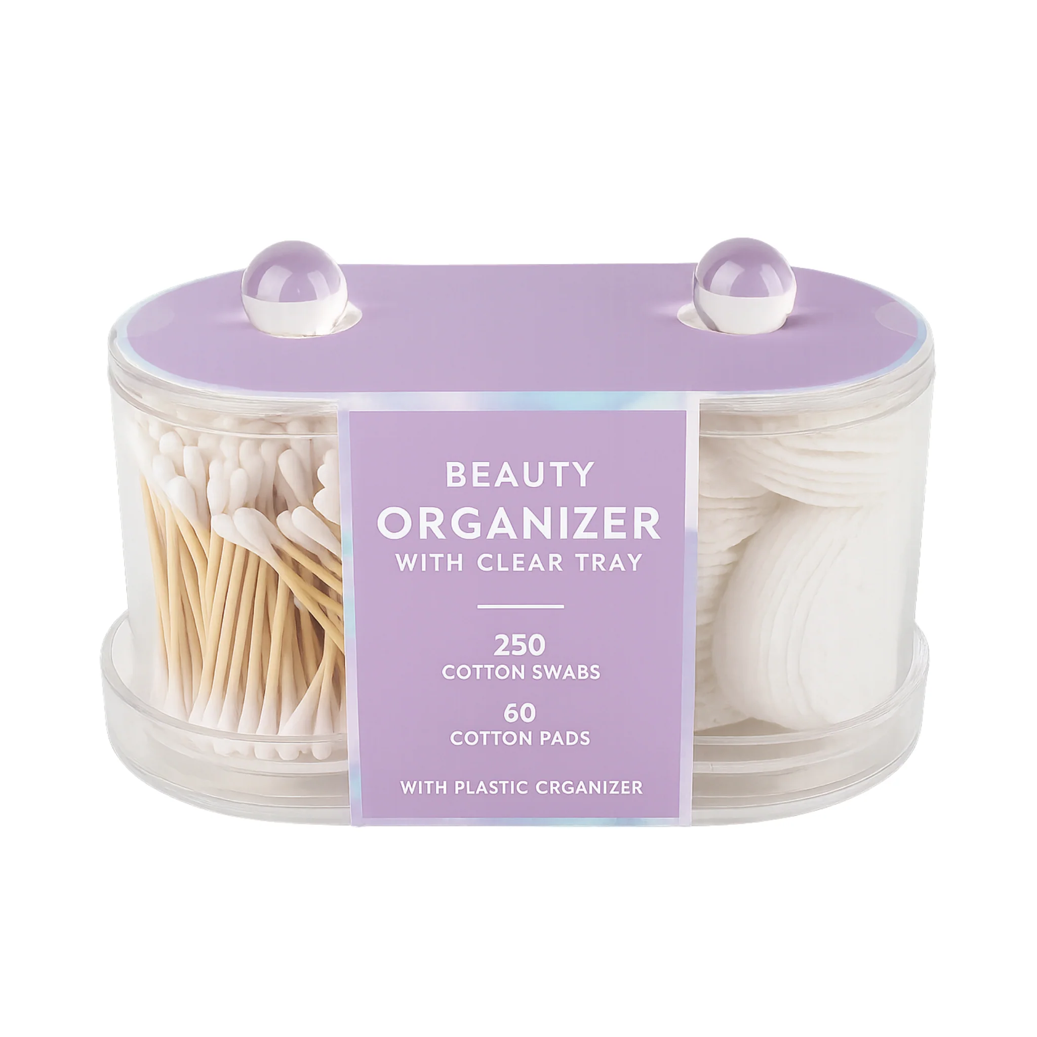 Acrylic Organizer for Cotton Swabs and Pads