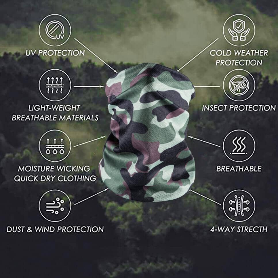 Bandana Face Mask - Green Camo - Image 3