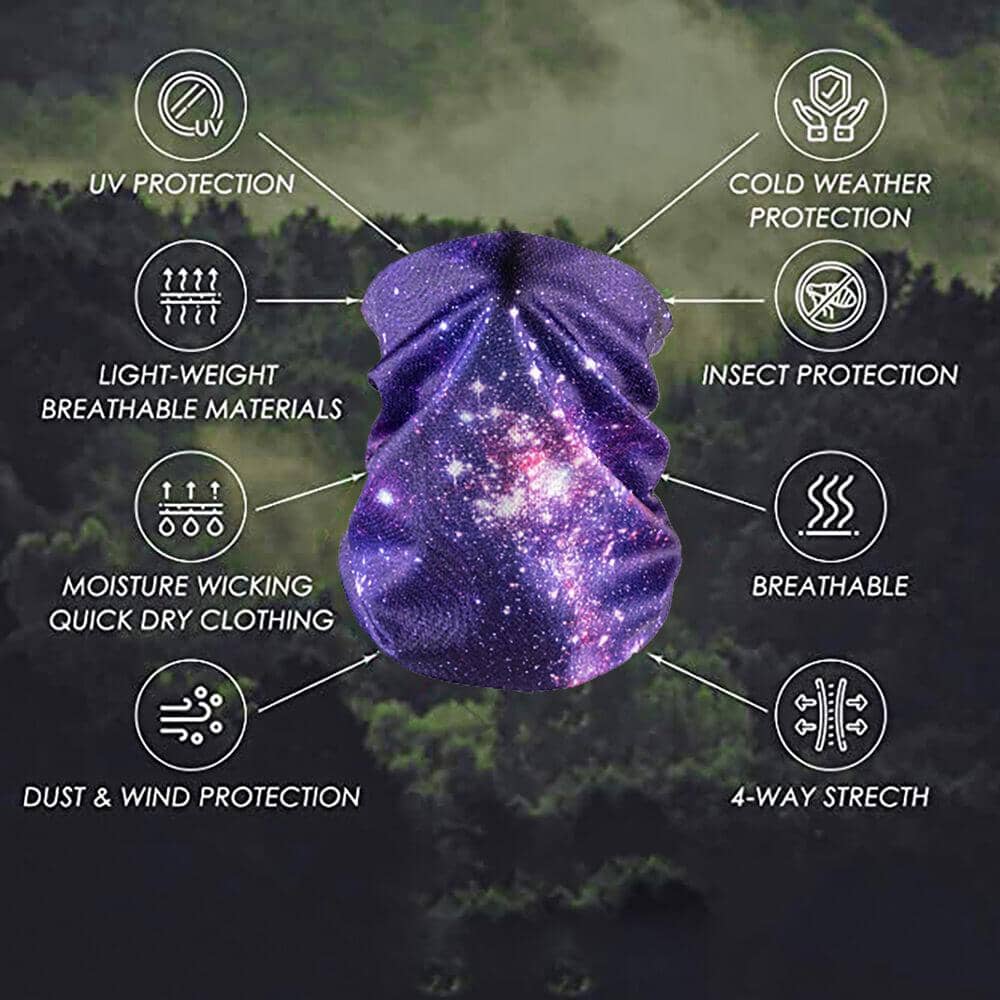 Bandana Face Mask - Purple Universe - Image 3