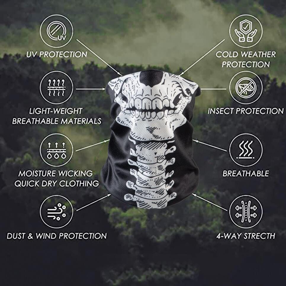 Bandana Face Mask - Smile Skull - Image 3