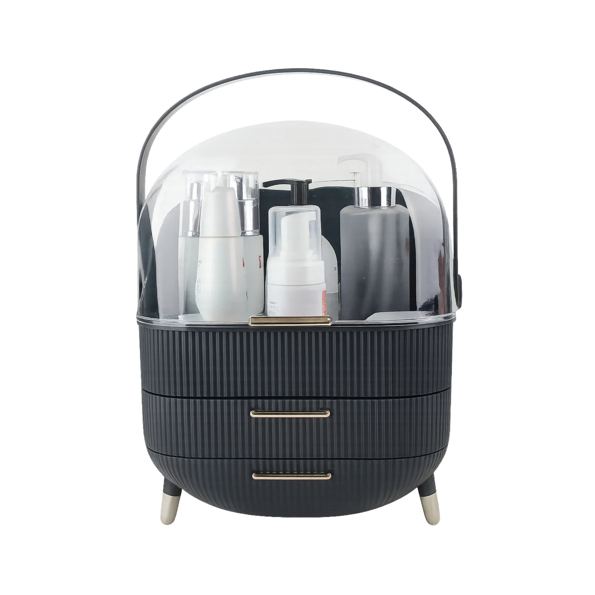 Beauty Organizer with Clear Cover and 2 Drawers