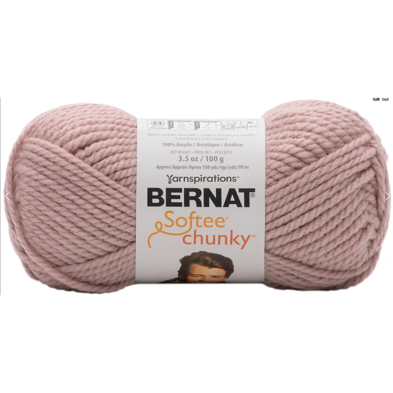 Bernat Softee Chunky Yarn – Gray Rose
