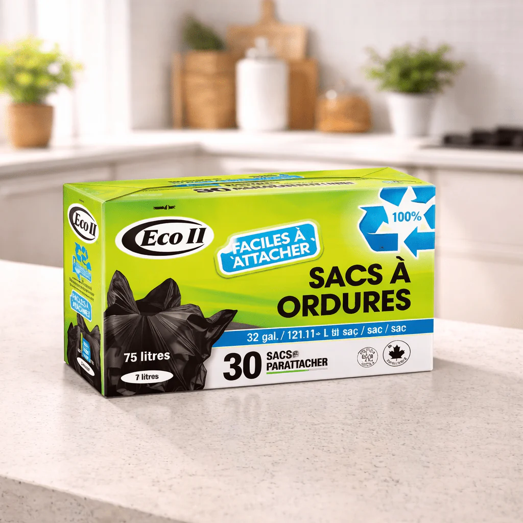 Black Garbage Bags 30 Pack – Durable Easy-Tie Trash Bags (26 x 36 in) - Image 2
