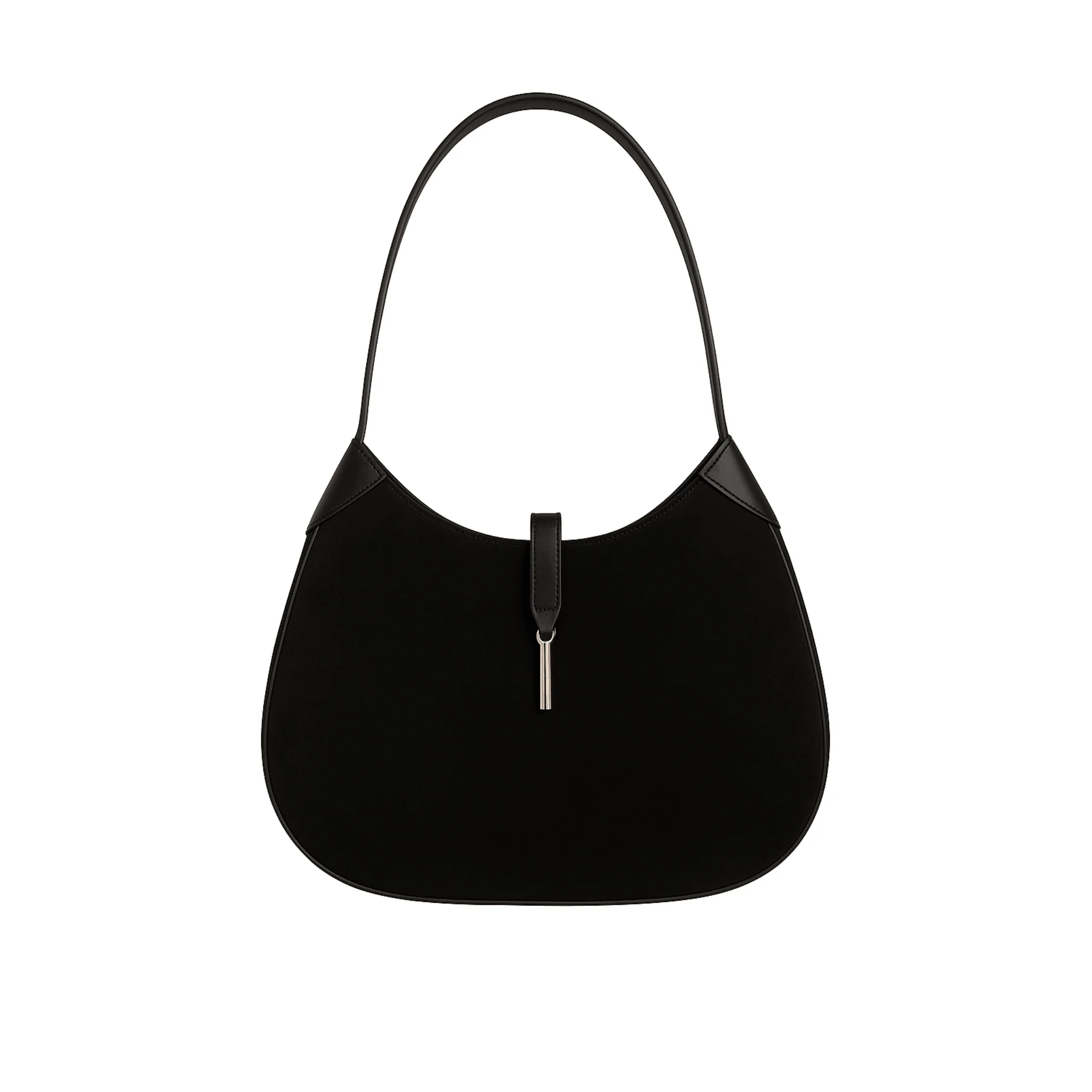 Black Gold Clasp Shoulder Bag