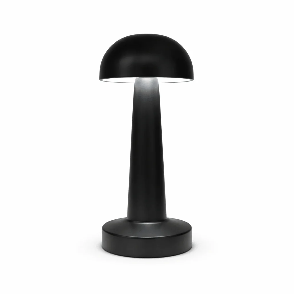 Black Minimalist Table Lamp – Modern Compact Accent Light