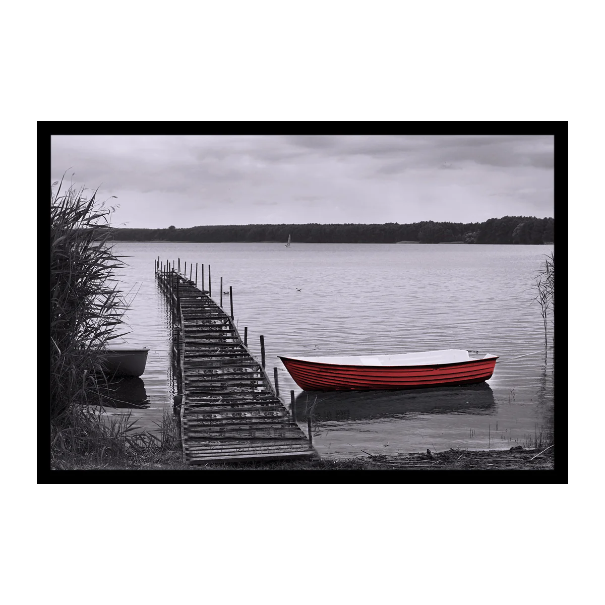 Boat on the beach Canvas - Image 3