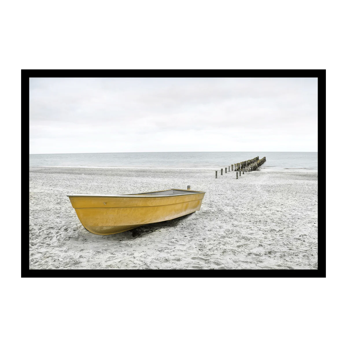 Boat on the beach Canvas - Image 5