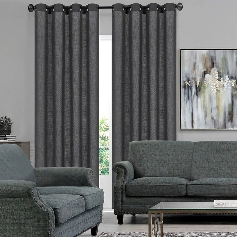 Bordeaux - Faux Linen Grommet Panel - Image 3