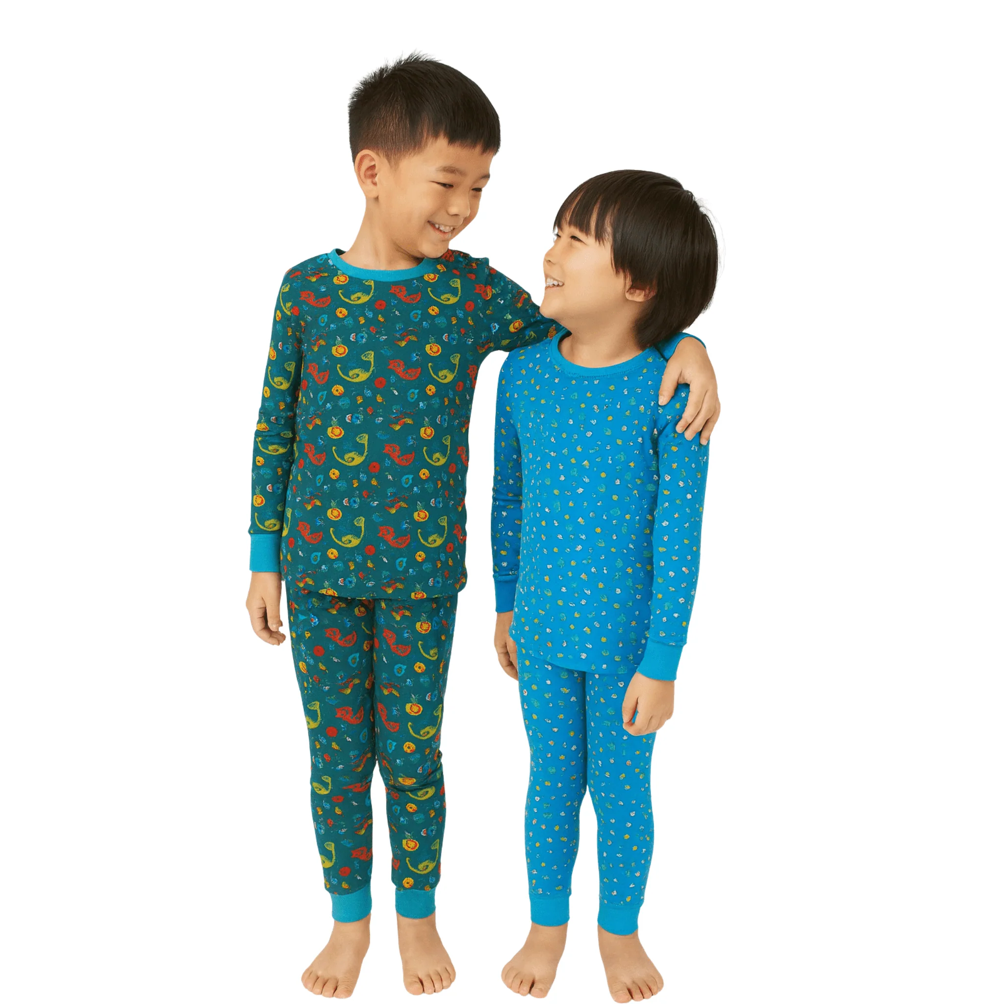 Boys’ Printed Pajama Set with Contrast Cuffs 7 to 18