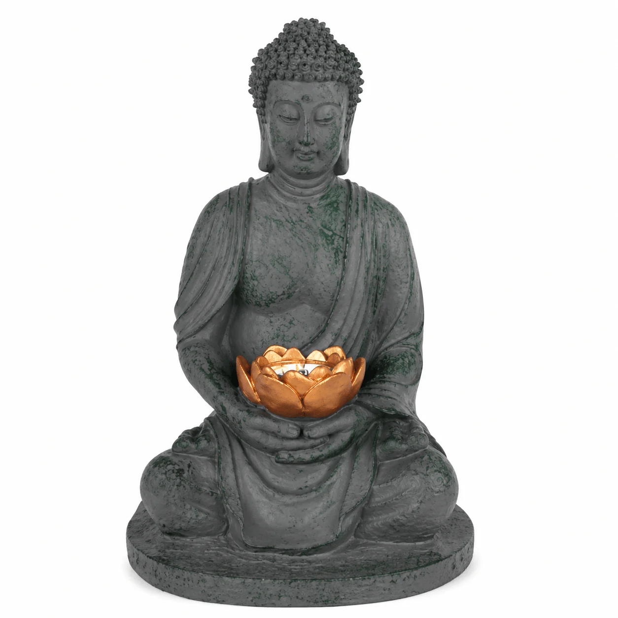 Buddha Garden Statue with Solar Light – 27 cm - Image 2