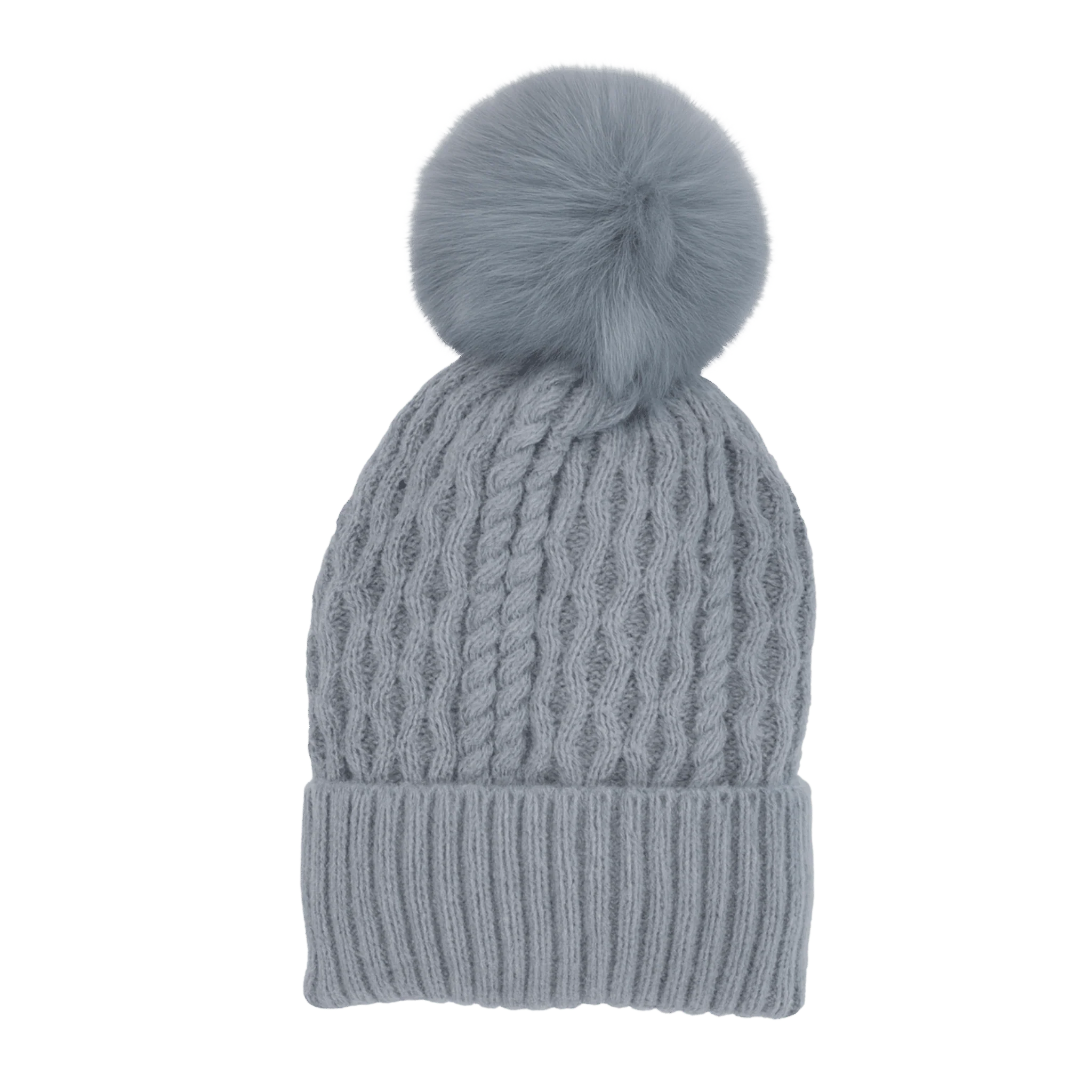 Cable-Knit Pom-Pom Beanie - Image 3