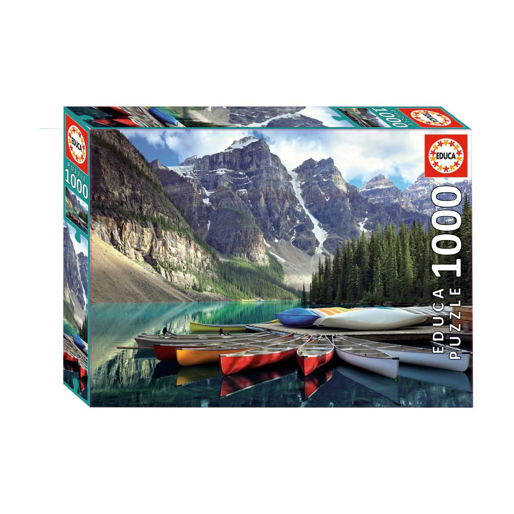 Canoes On Moraine Lake Banffalberta
