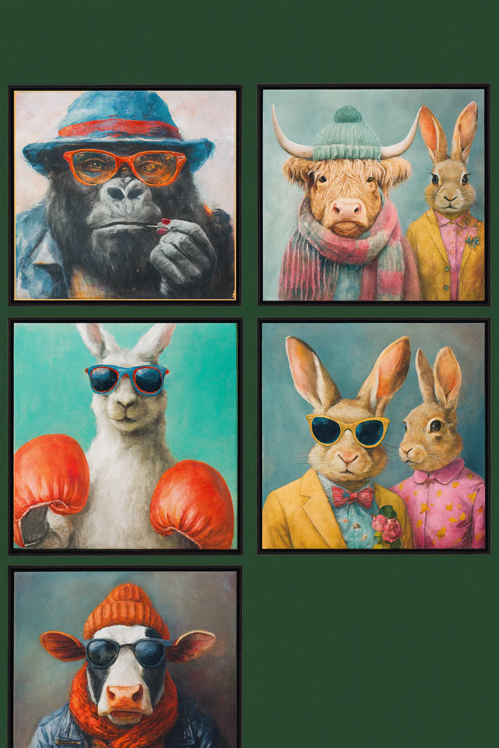 Canvas Artistic Animals 62X62 CM