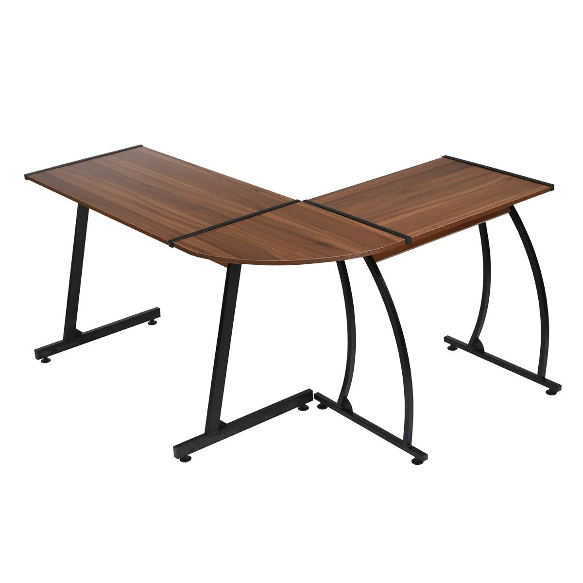 Arlette - Computer Office L-Shaped Desk with metal frame - Image 2