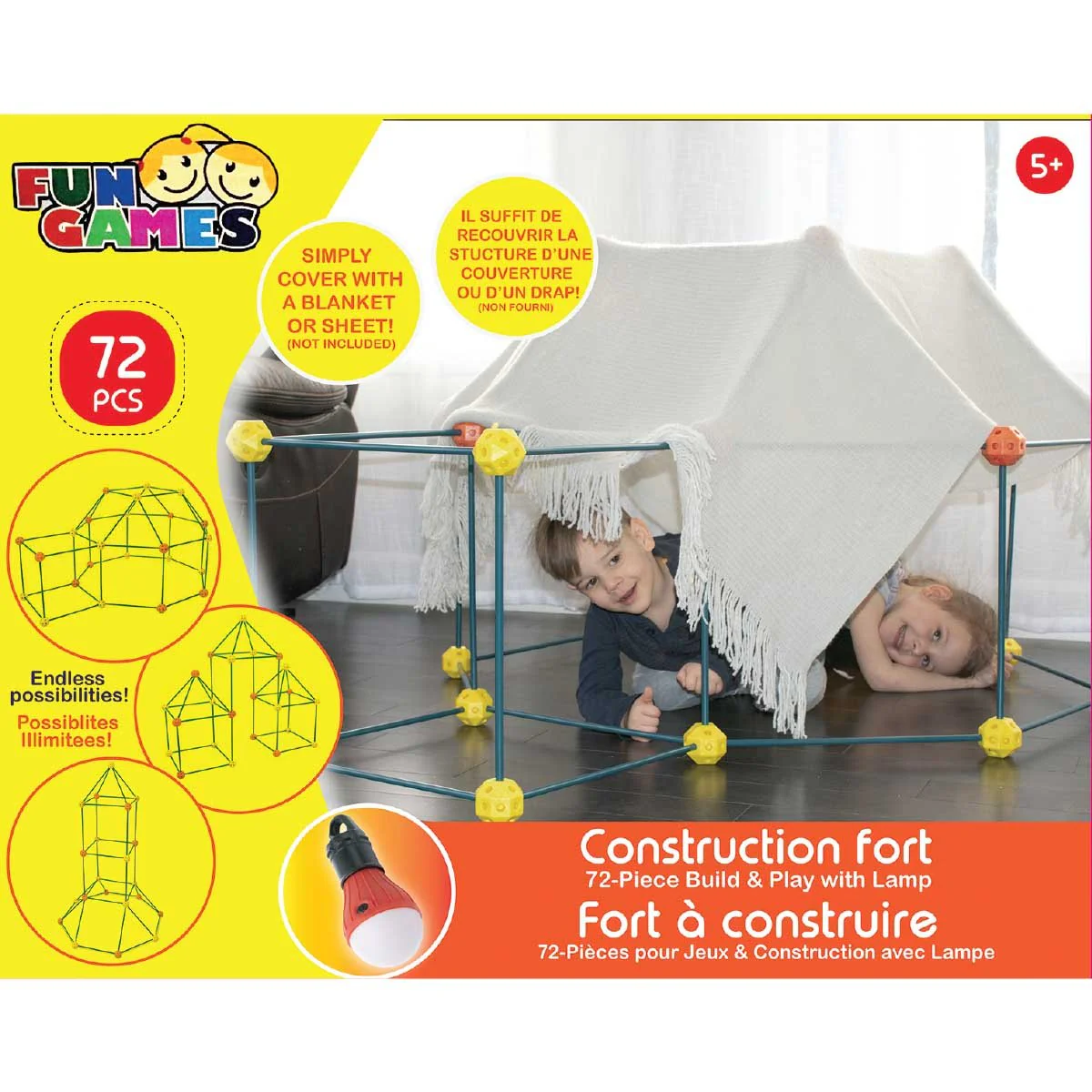 Construction Fort With Lights