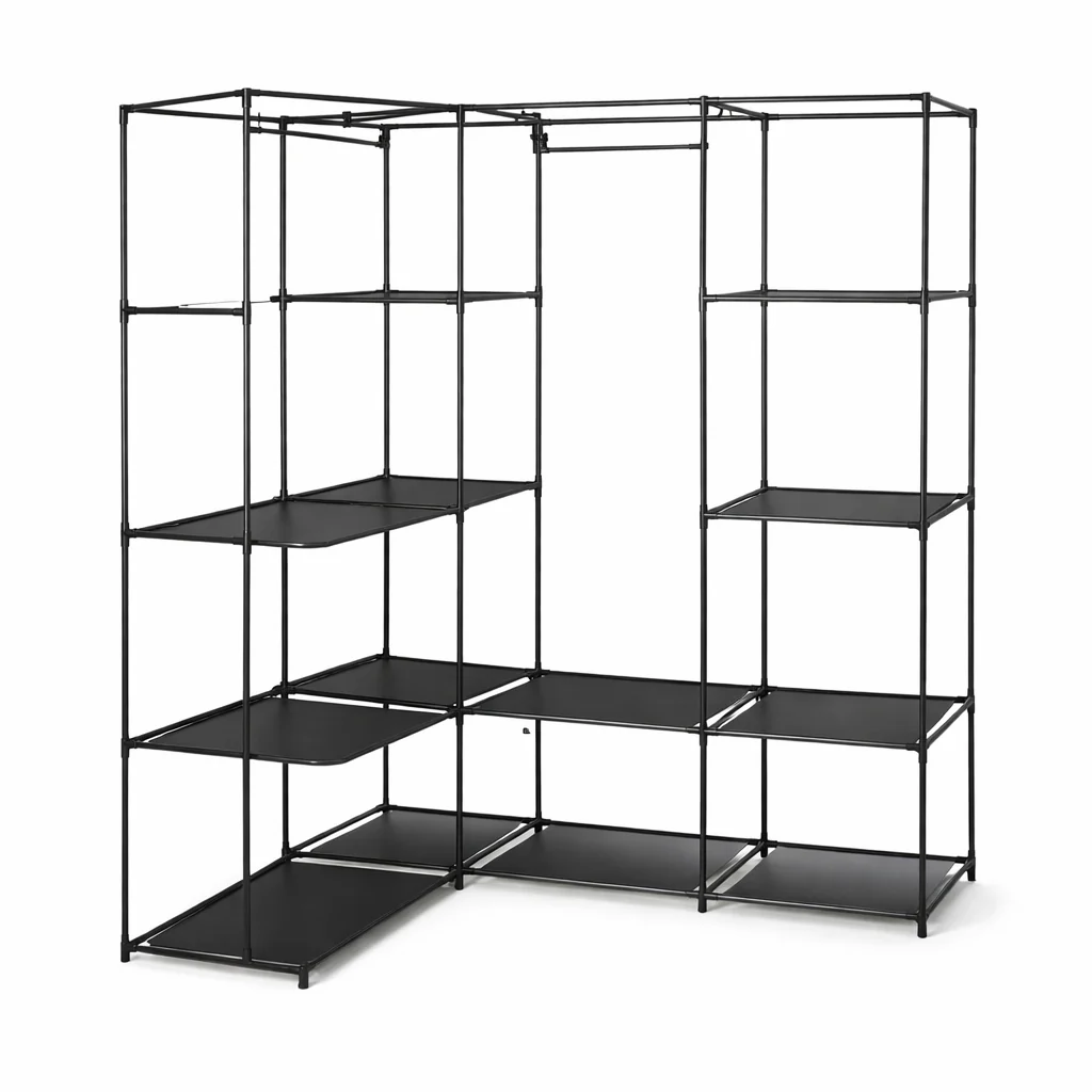 Corner Wardrobe Clothing Rack And Shelf