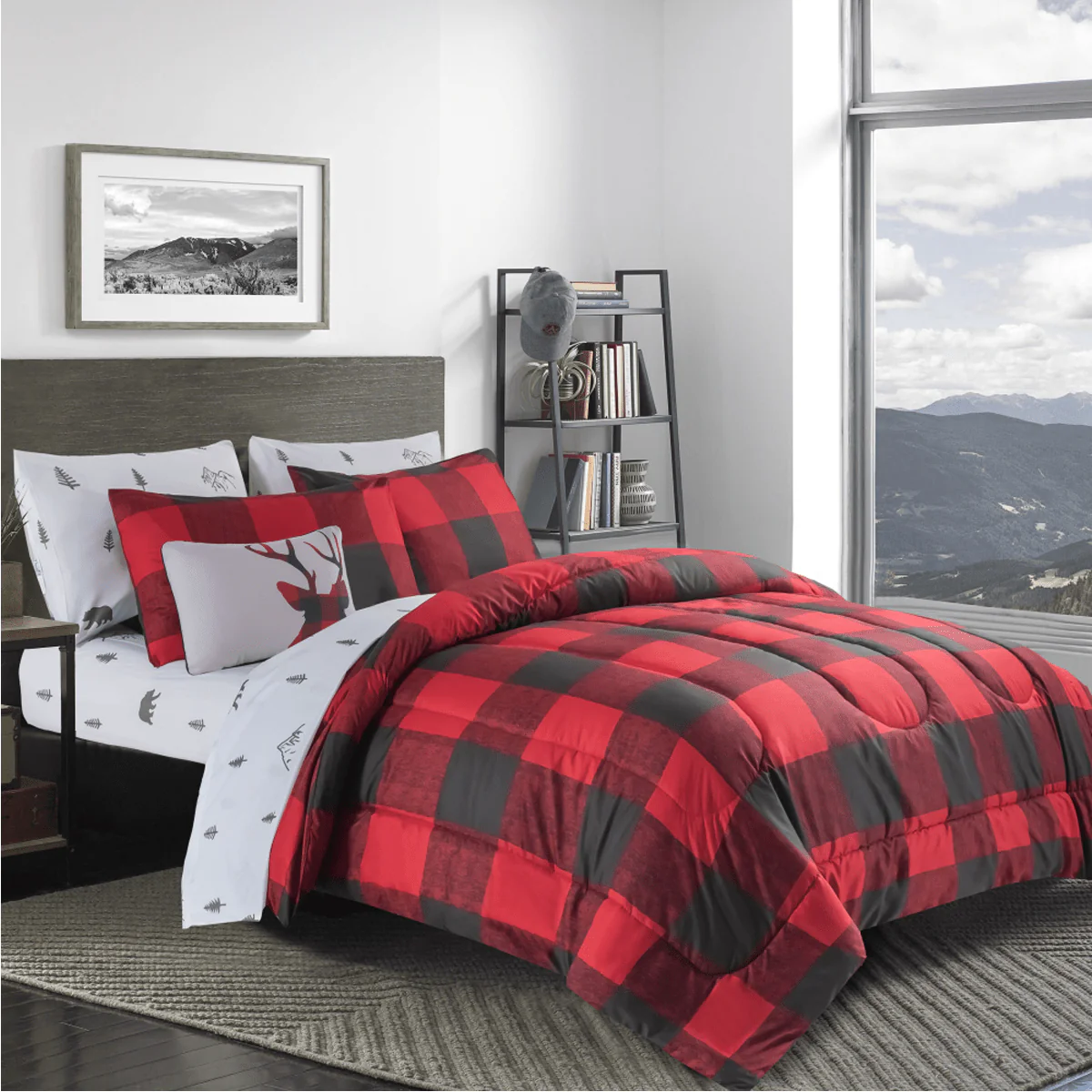 Cozy Chalet Comforter Red/black - Image 2