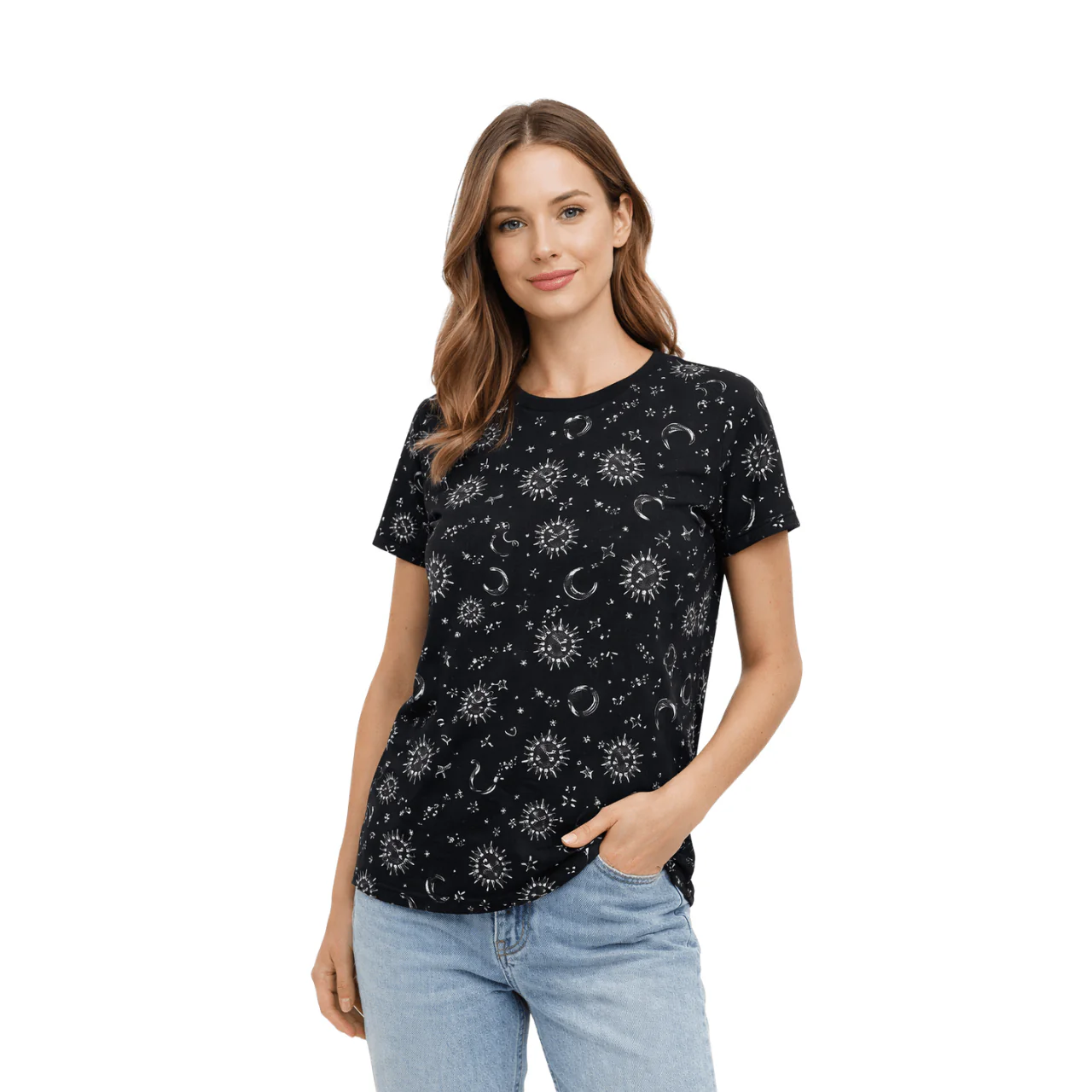 Printed Crew Neck T-Shirt - Image 5