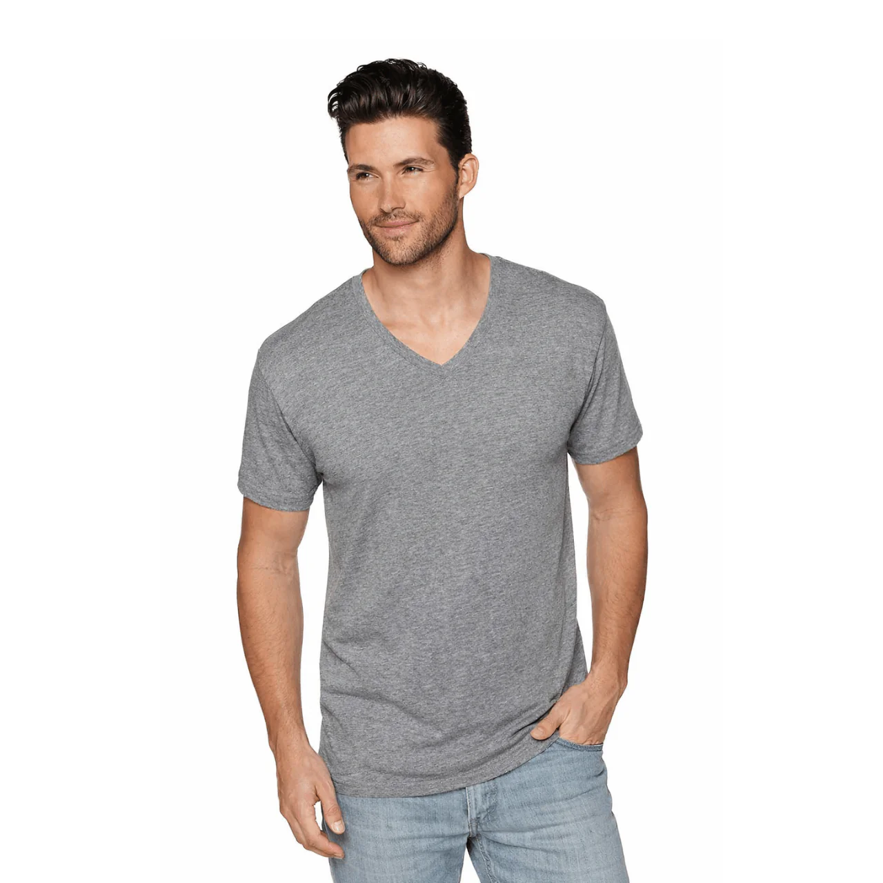 Essential V-Neck Cotton T-Shirt - Image 11