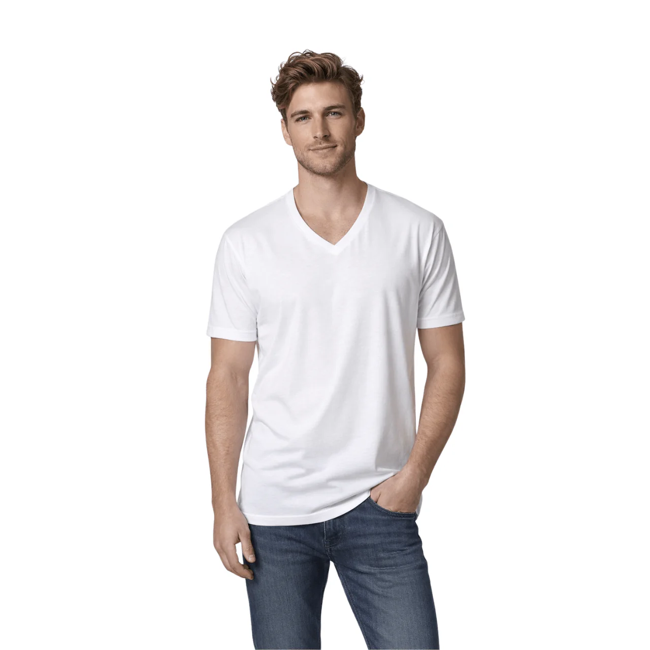 Essential V-Neck Cotton T-Shirt - Image 15