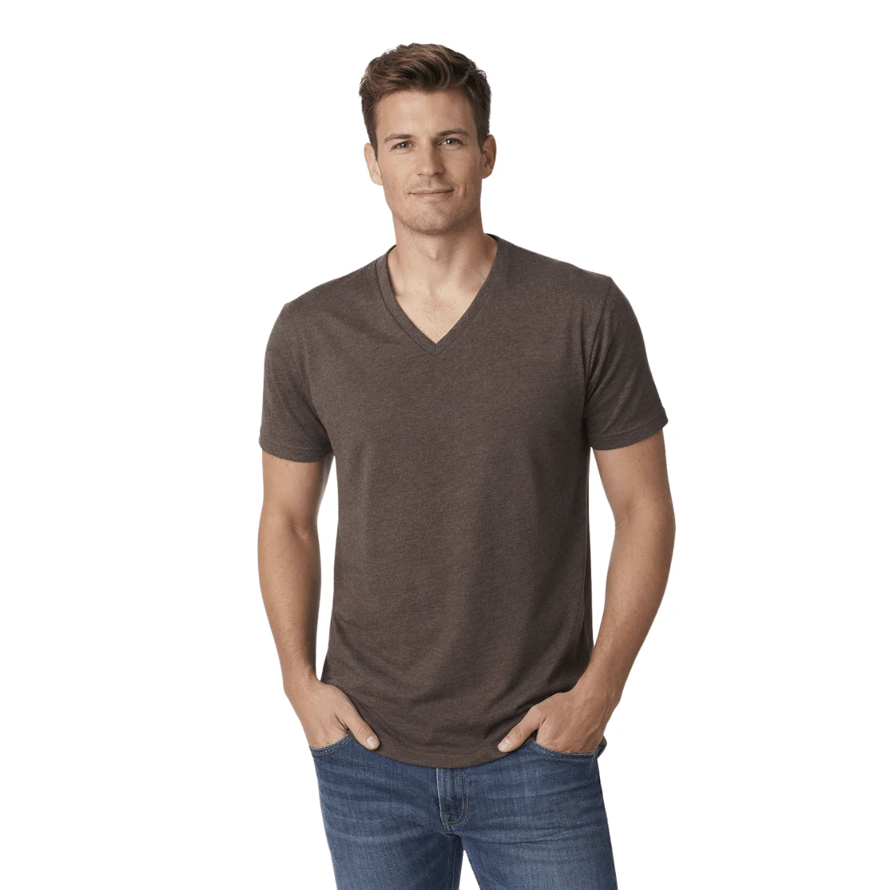 Essential V-Neck Cotton T-Shirt - Image 16