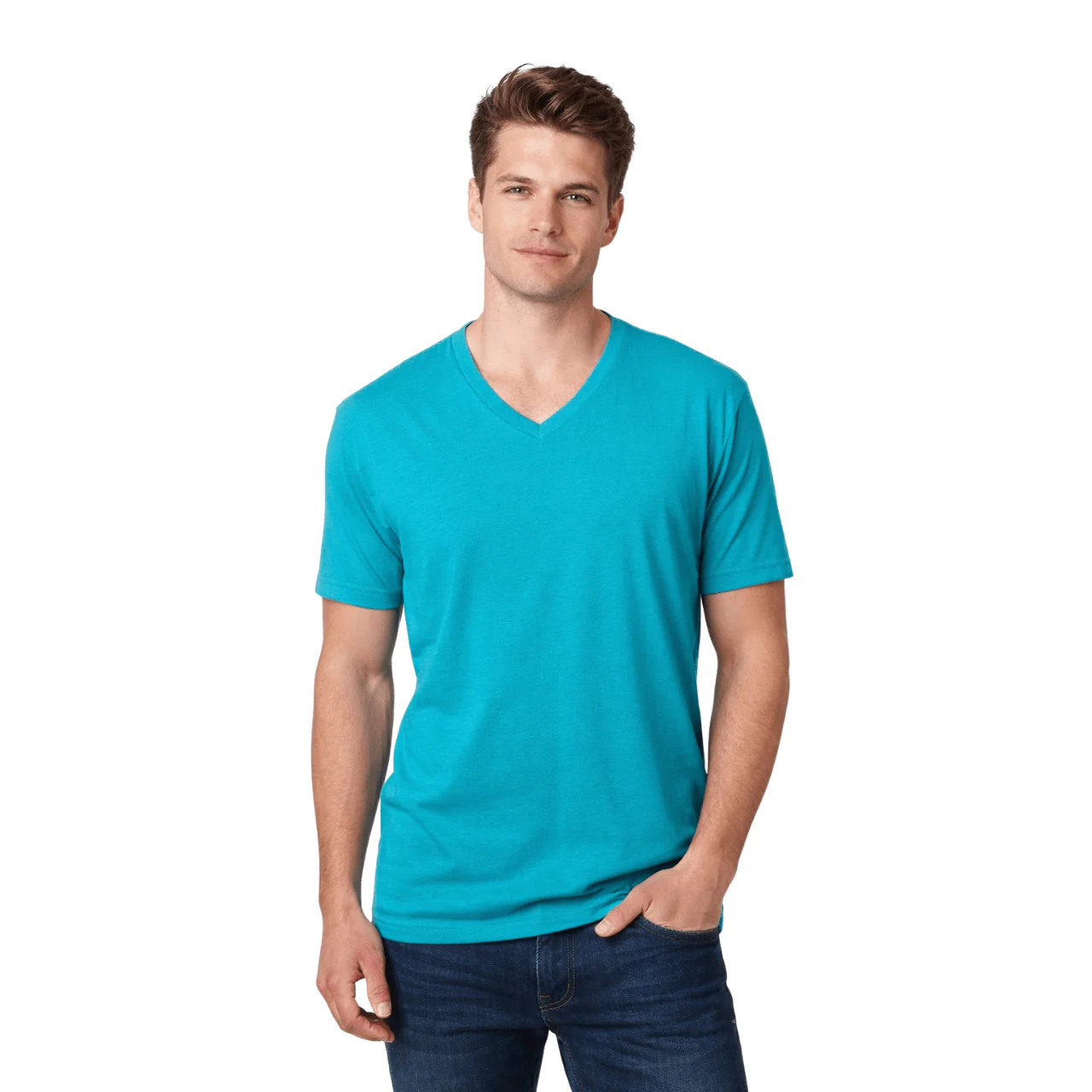 Essential V-Neck Cotton T-Shirt - Image 18