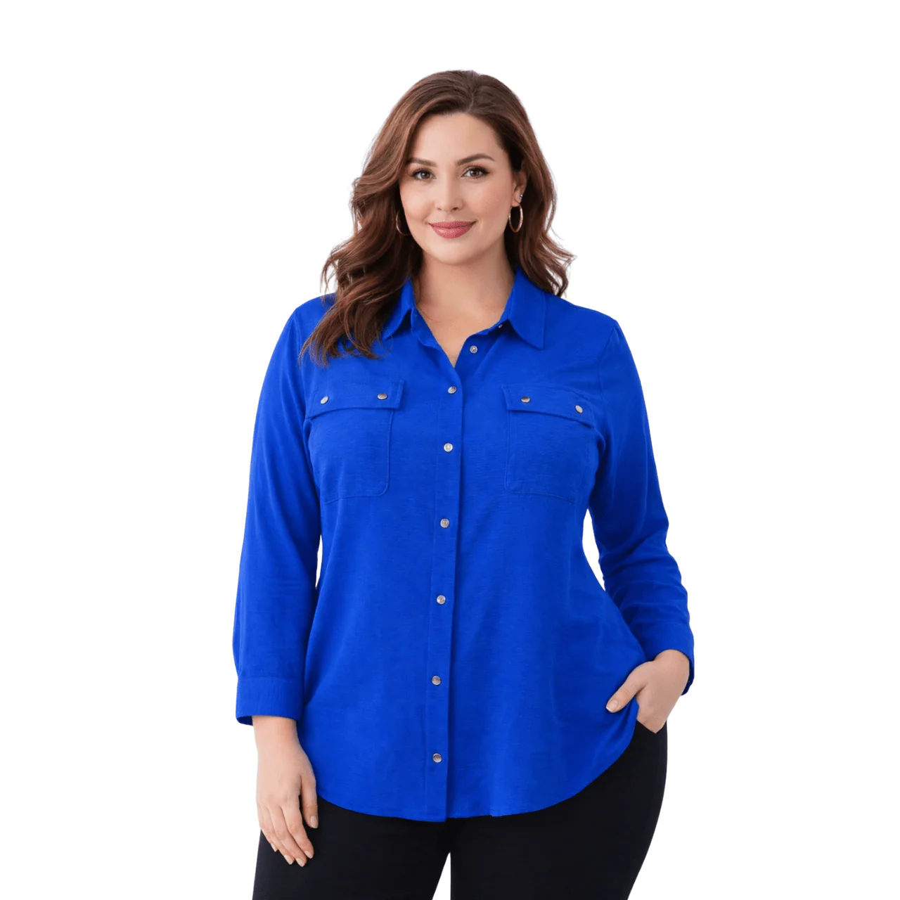 Fluid Button-Front Utility Shirt