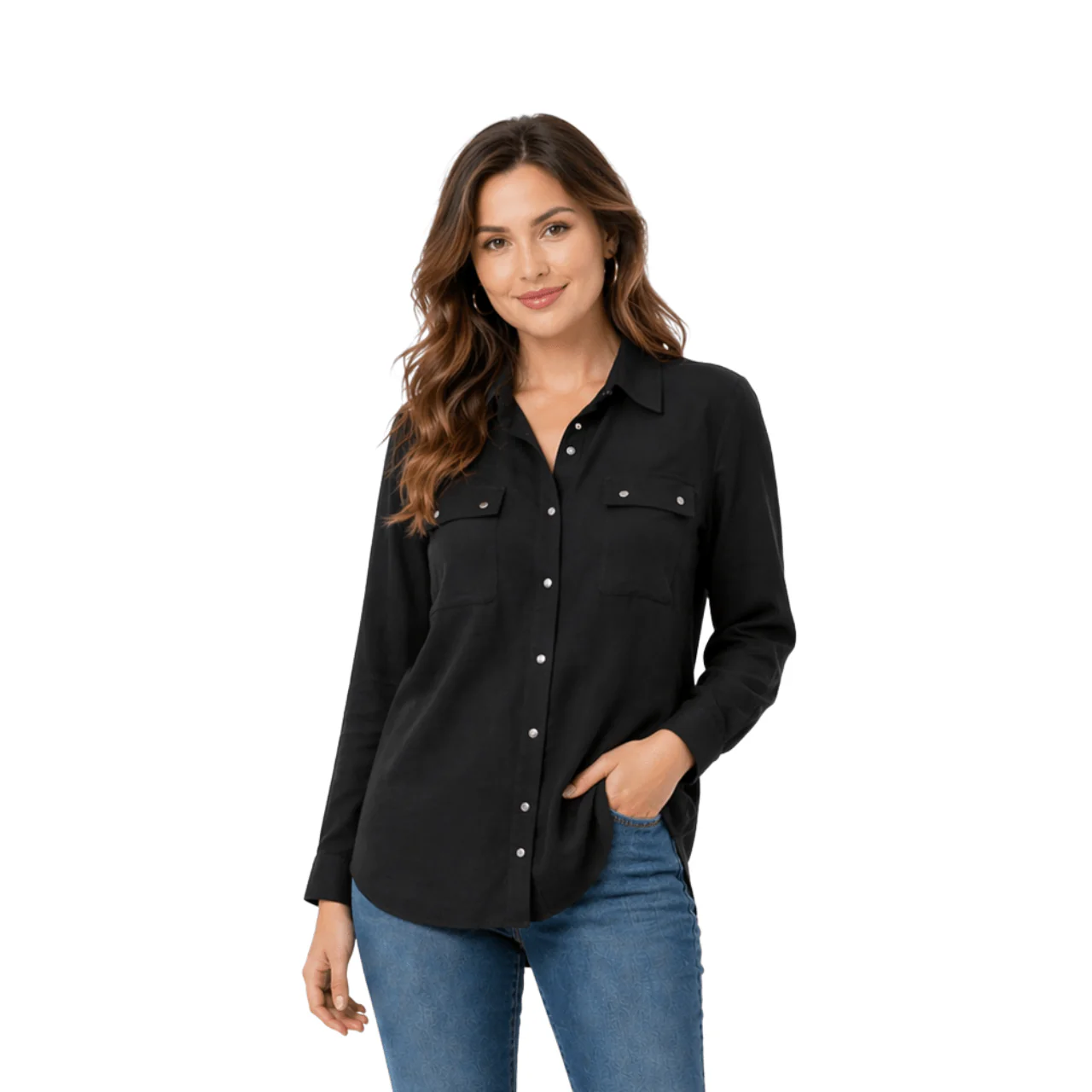 Fluid Button-Front Utility Shirt - Image 5