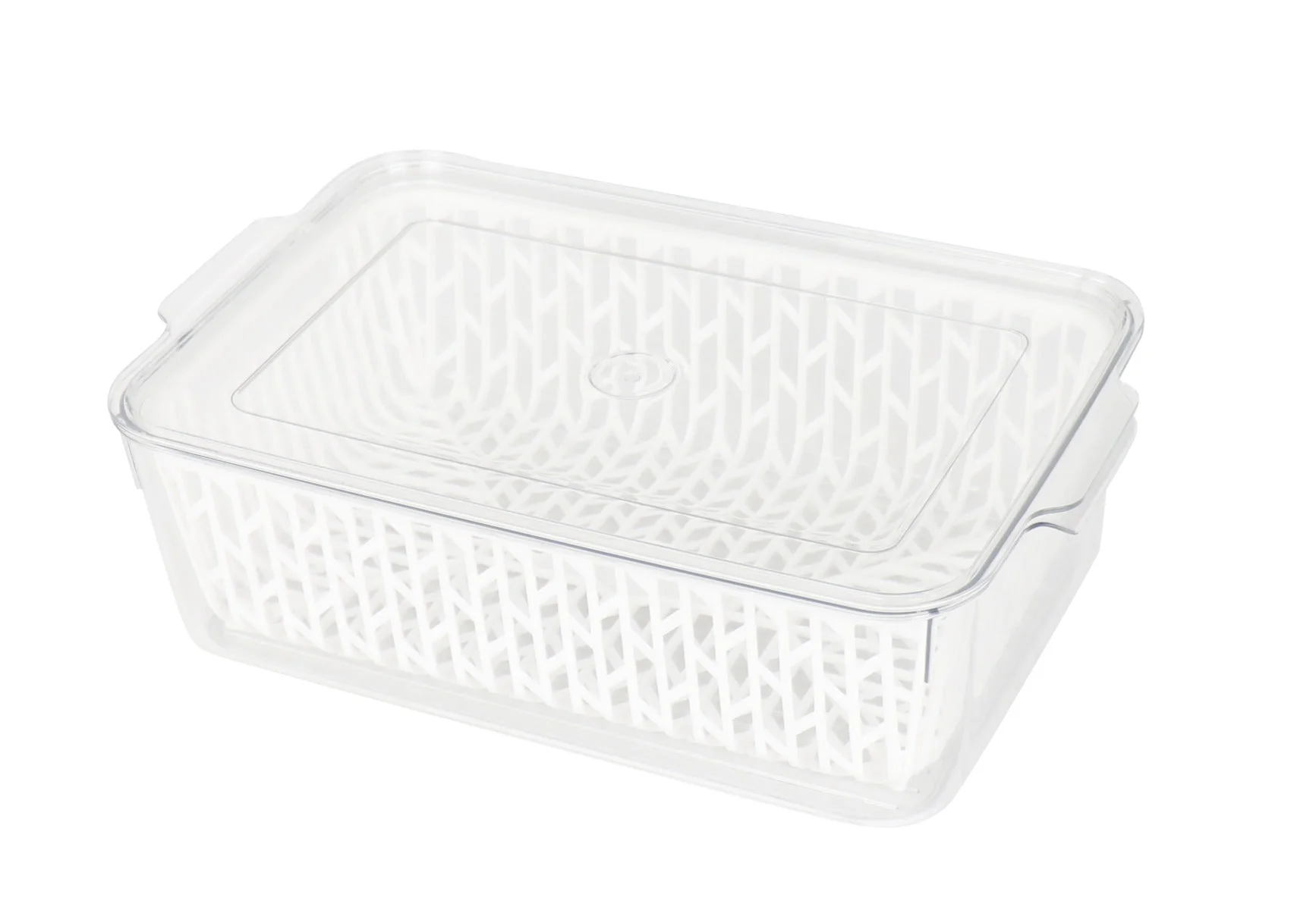 Fridge Storage Box With Colander 33.5*21.5*10cm - Image 3
