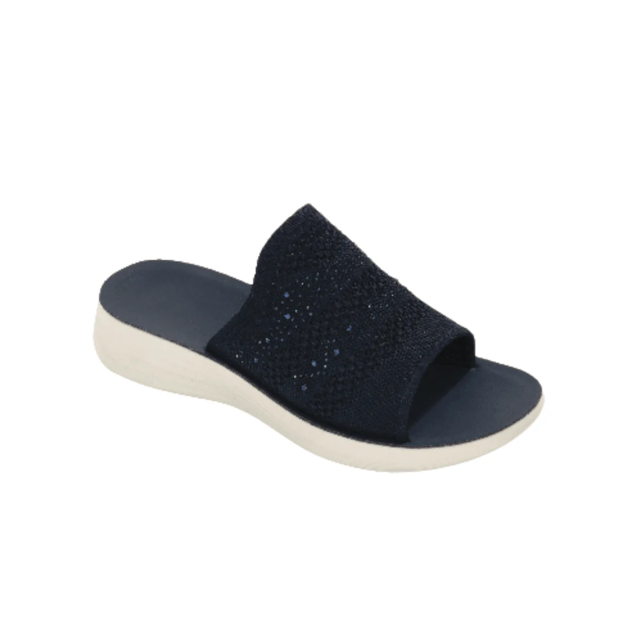 Glitter Knit Slide Sandals