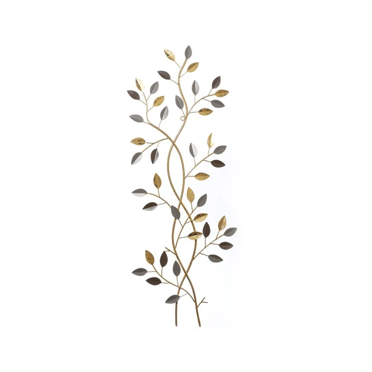 Gold Metal Leaves Wall Art