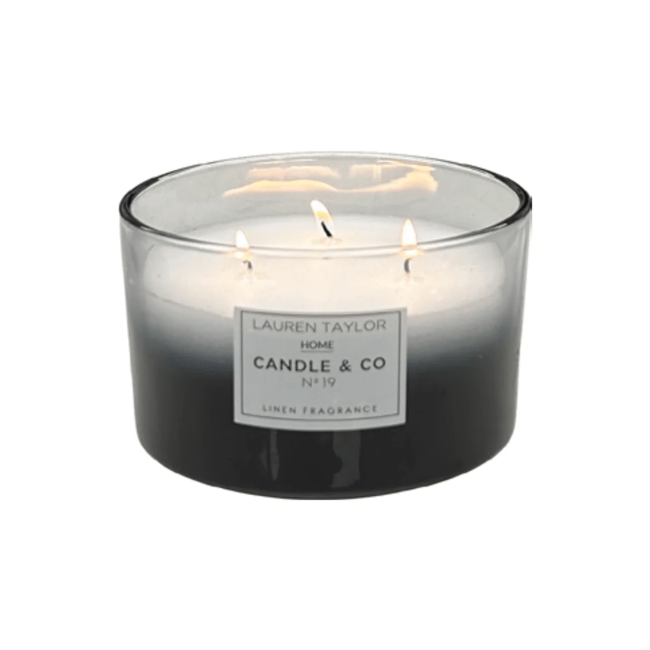 Gradient Glass Scented Candle – Fresh Linen Fragrance