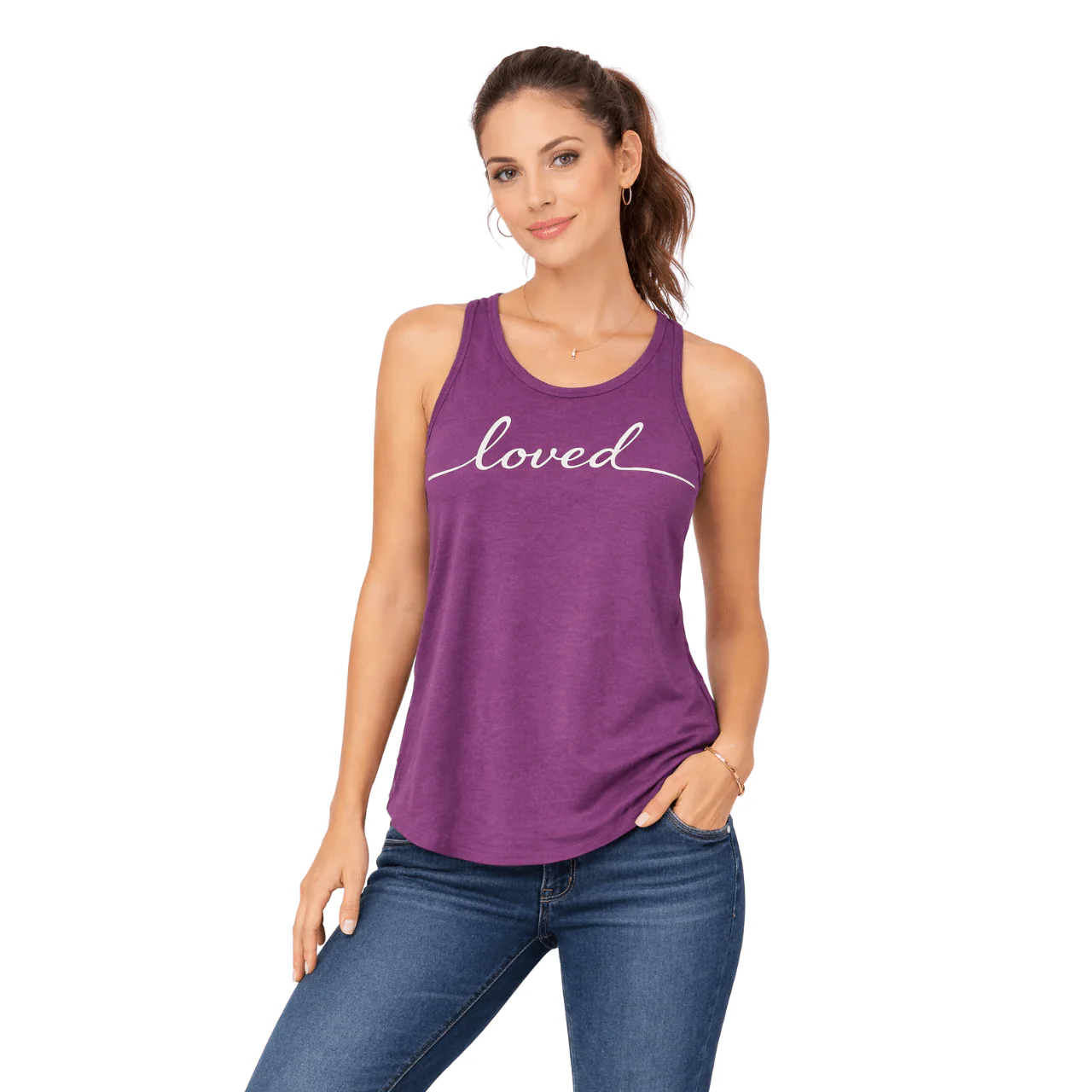 Graphic Sleeveless Crew Neck Tank Top - Image 2
