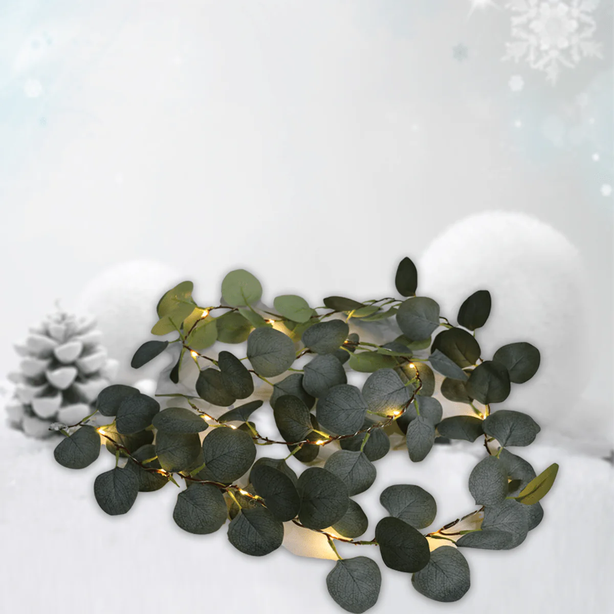 Green Leaf Rattan Led String 180cm