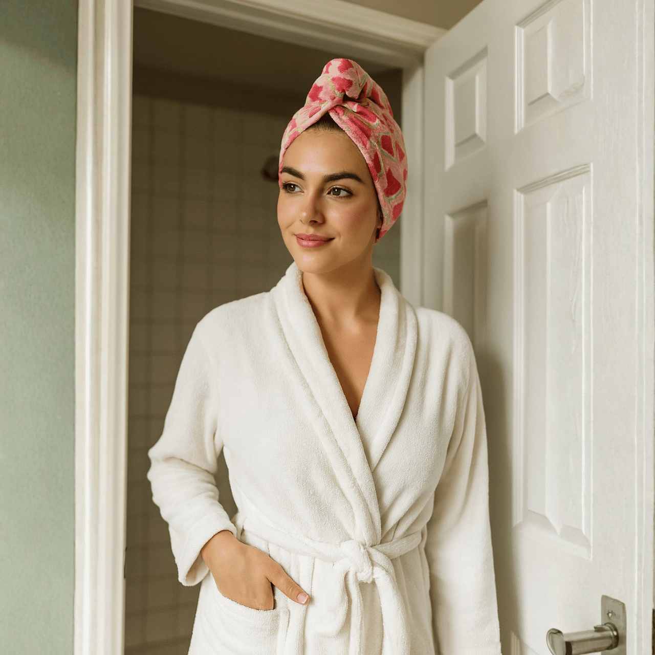 Hair Turban Set – Watermelon Print (2 Pieces) - Image 3